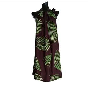 Hula Bay Tropical Leaf Print Dress Sz 3X